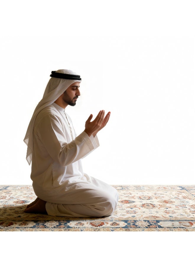 Retro Persian style living room coffee table bedroom carpet - anti slip, stain resistant, easy to clean, washable, soft and comfortable area carpet - Image 4