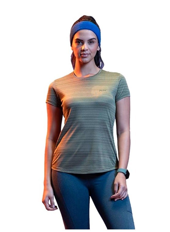 Lyra Women's Rapid Dry Short Sleeve Breathable and Flexible fit Active top | Color Shade May Vary - Image 1