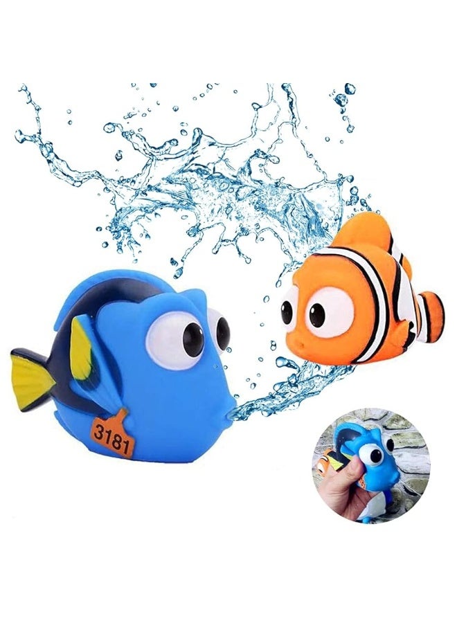 miwen Kid Shower Toy Baby Bath Squirt Toys,Shark Bathtub Water Toys,4pcs Toddlers Infant Swimming Pool Toys,for Birthday Gifts Summer Beach,Pool Activity - Image 2