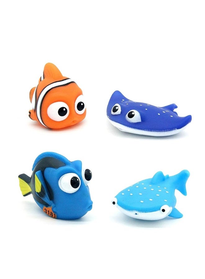 miwen Kid Shower Toy Baby Bath Squirt Toys,Shark Bathtub Water Toys,4pcs Toddlers Infant Swimming Pool Toys,for Birthday Gifts Summer Beach,Pool Activity - Image 4