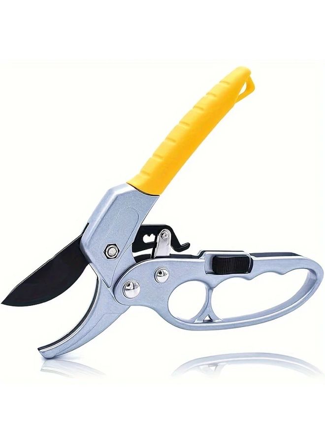 Professional 8 Inch Ratchet Pruning Shears 3 Stage Anvil Design For Extra Cutting Power 1PCS - Image 2