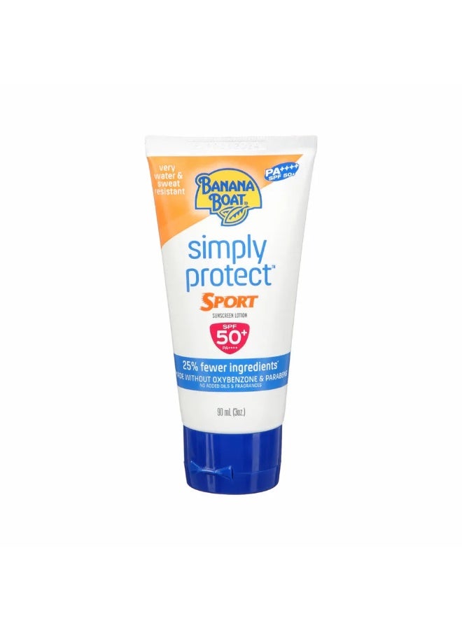لوسيون واقي الشمس بانانا بوت سيمبلي بروتكت سبورت مع SPF 50+ مقاوم جداً للماء والعرق - 90 مل