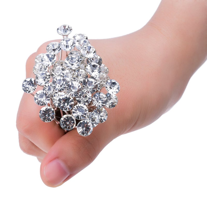 EBOOT 40 Pack Rhinestone Hair Pins Bridal Wedding Crystal Clips Accessories Decorative for Women and Girls - Image 4
