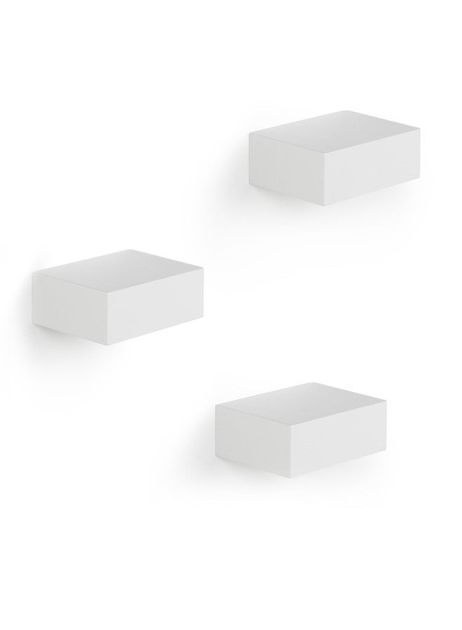 Umbra Showcase Floating Shelves (Set of 3), Gallery Style Display for Small Objects and More, White - Image 1
