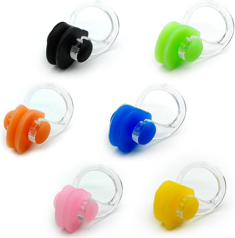 Zooshine BRBD (6 Pack) - Waterproof Silicone Swimming Nose Clip Plugs for Adults Children Age 7+ - Image 1