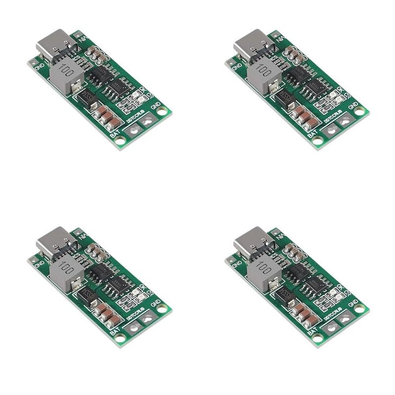 (4 pc) 3S-4A |18650 Polymer Lithium Ion Charger Type C to 3S 8.4V 4A Booster Module