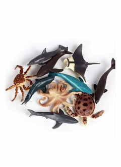 Y&D Mini Safari Animals Statue Realistic Plastic Sea Animal Toy, Kid'S Party Supplies Cake Topper(12pcs)  - Image 3