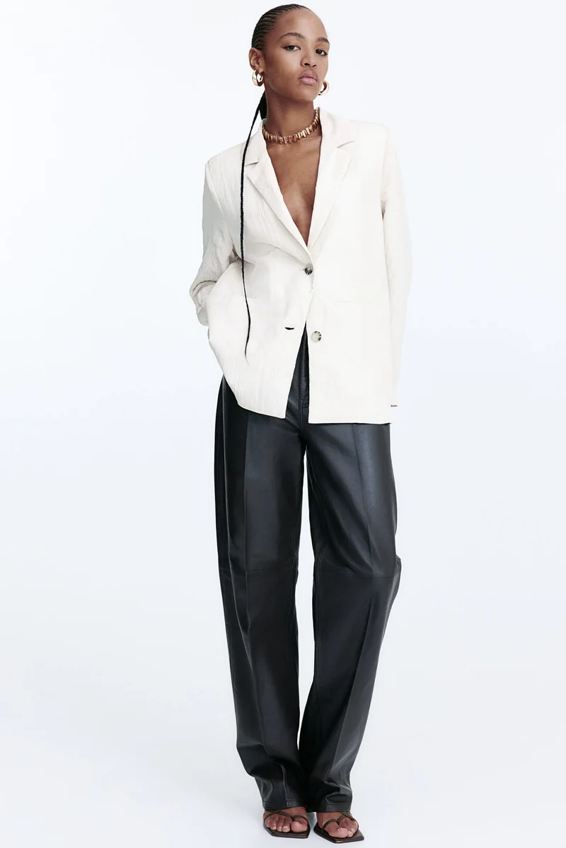 H&M Textured-weave blazer