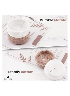 RADICALn Marble Sauce Cups 3.5'' Inches White and Marinara Handmade Sauce Cups Dipping Bowls Ideal Soy Sauce Dish & Dipping Sauce Cup Ramekins Small Bowls  - Image 3