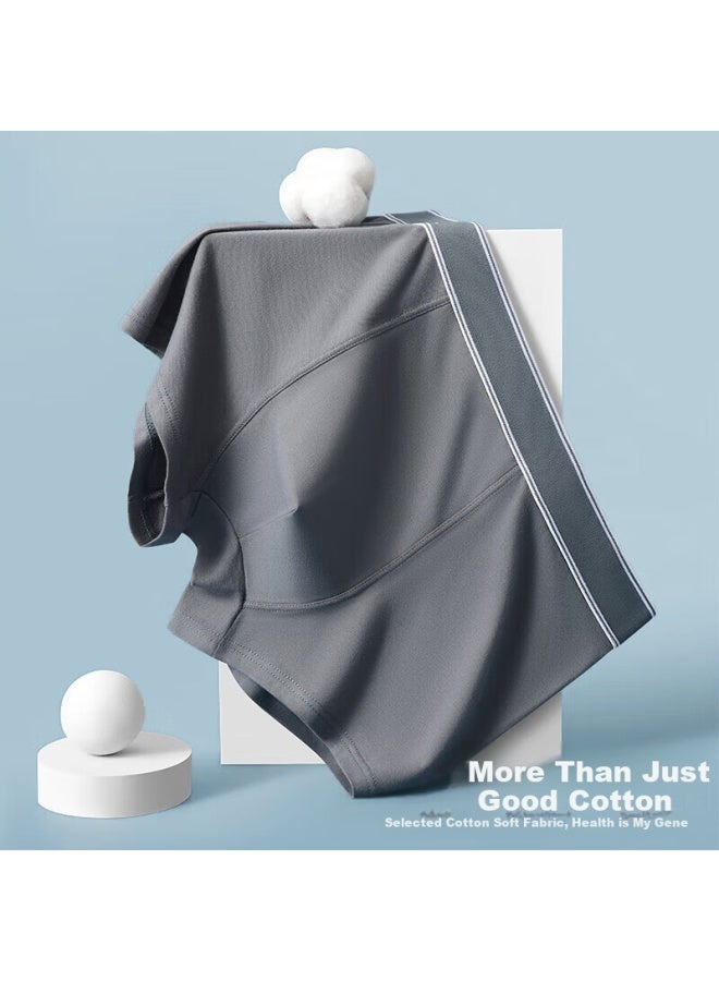 Me Feeling Men's Underwear, Pure Cotton, 7a Grade Antibacterial Crotch, Seamless Breathable Boxer Briefs, Large Size, For Men And Teenagers, Four-corner Shorts - Image 2