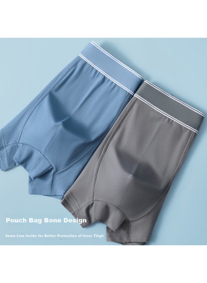 Me Feeling Men's Underwear, Pure Cotton, 7a Grade Antibacterial Crotch, Seamless Breathable Boxer Briefs, Large Size, For Men And Teenagers, Four-corner Shorts - Image 5