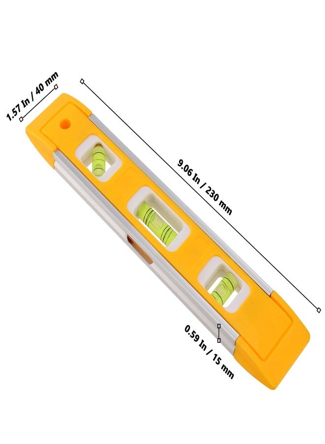 MUKLEI 10 PCS 9 Inch Torpedo Level, Accurate Leveler Tool Torpedo Level Magnetic, Plastic Spirit Level for Measuring, Testing - Image 2