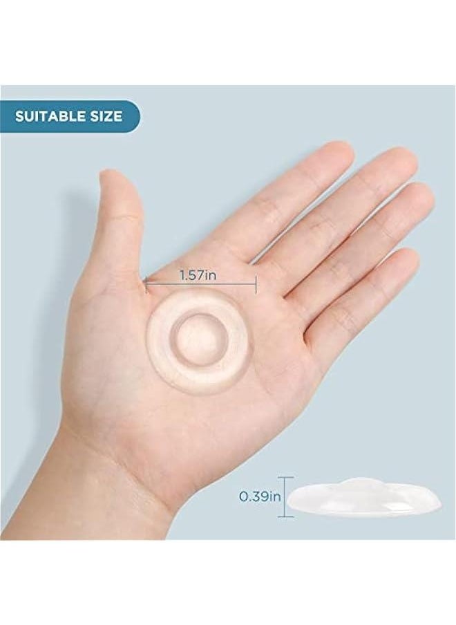 Generic 6Pcs Clear Door Stopper Wall Protector -Rubber Door Stopper Handle Bumper - Adhesive Reusable Bumper Protector, Wall Shield & Silencer for Door Handle, Soft Rubber Round Door Stop  - Image 4