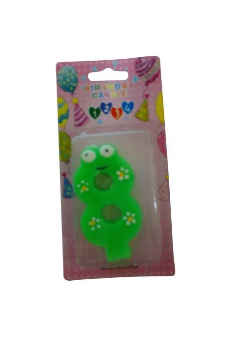 Funcart Funcart Eye Green Color Numerical 8 Shape Candle for 8th Birthday DecorationCake TopperCake DecorationBirthday Decoration 