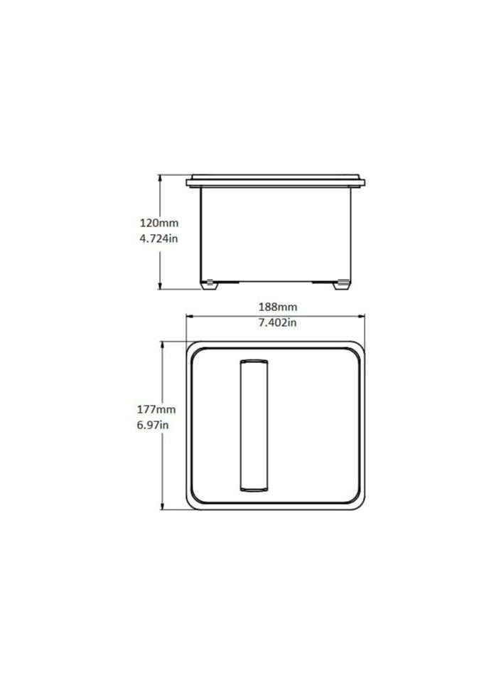 Rattleware Stainless Steel Knock Box (7.5" x 7" x 4") – Heavy-Duty Espresso Knock Box for Baristas – Knock Box Bar & Replacement Knock Box for Espresso Machine with Durable Protection - Image 3
