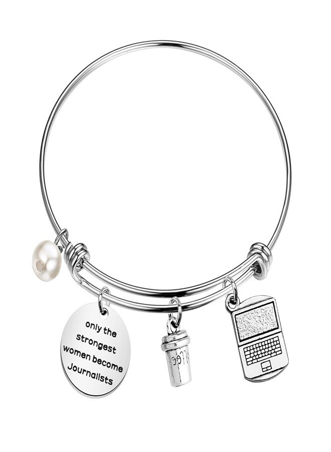 Gzrlyf Journalist Bracelet Journalist Graduation Gift Funny Journalism Gifts for News Editor Writer Reporter only the Strongest Women Become Journalists (Bracelet) - Image 1