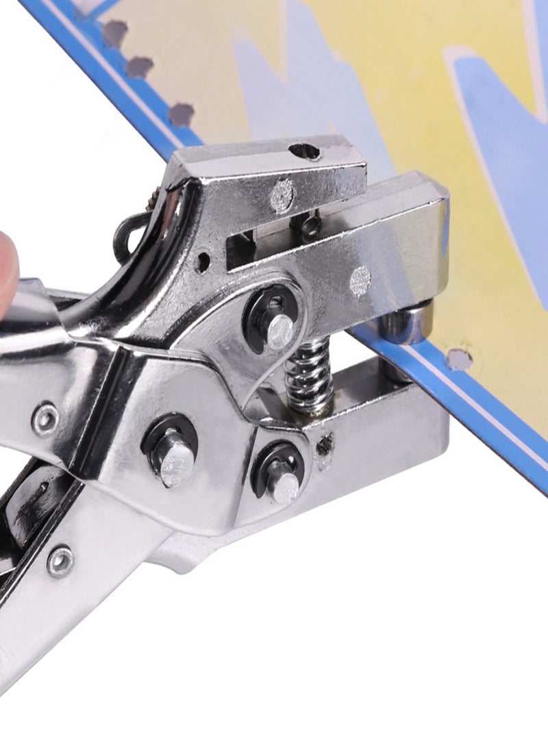 Eyelet Hole Punch Pliers Multi-function Hole Puncher with 100pcs Metal Eyelets Manual Puncher Press Tool Grommets Machine Grommet Eyelet Hole Opening Tool for Leather Clothes Belt  - Image 2