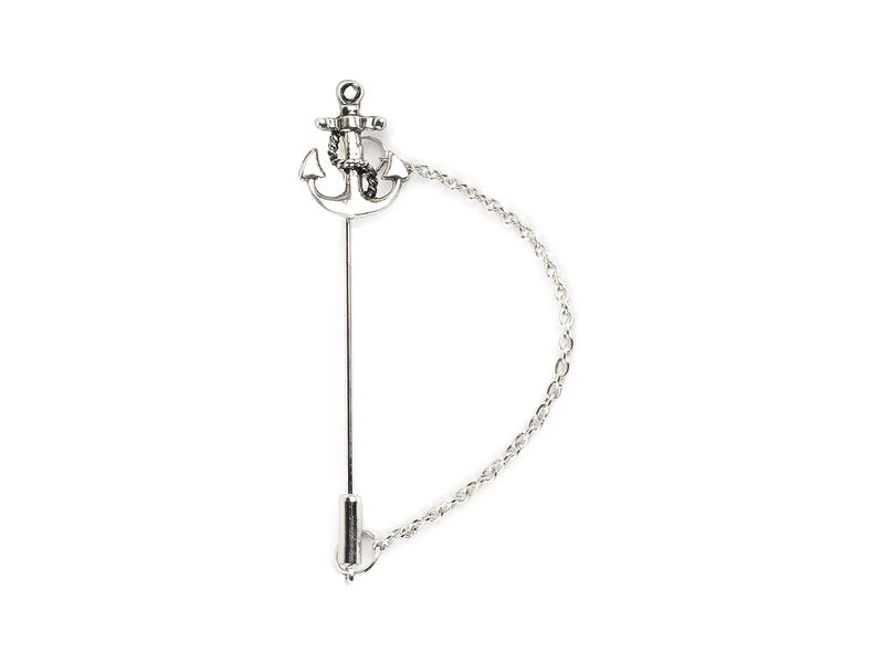 MENSOME Anchor Cufflinks, Lapel Pin Brooch And Tie Pin Gift Set For Men - Image 3