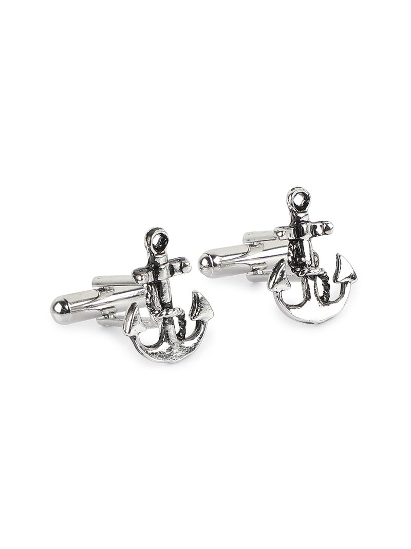 MENSOME Anchor Cufflinks, Lapel Pin Brooch And Tie Pin Gift Set For Men - Image 4