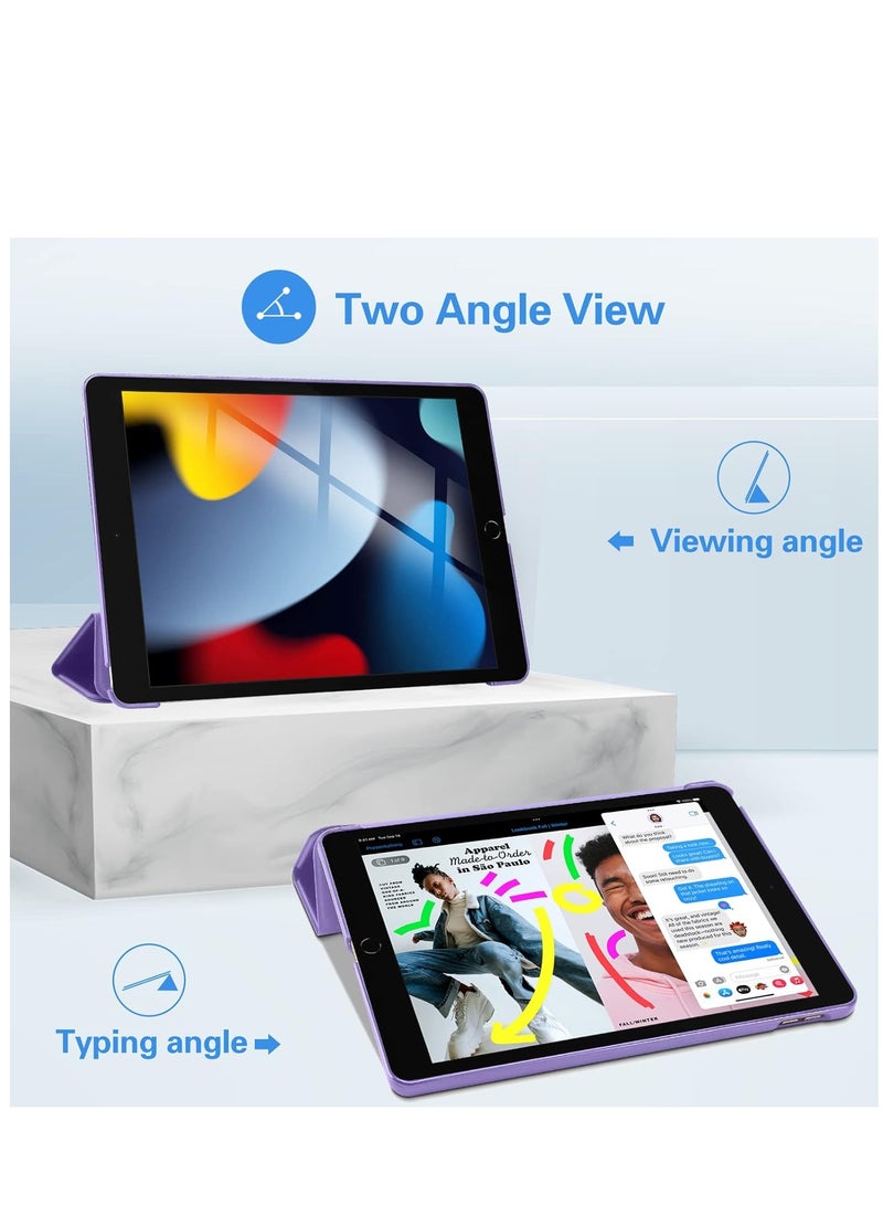 Procases iPad 10.2 Case Slim Tri fold Stand Smart Cover Purple - Image 4