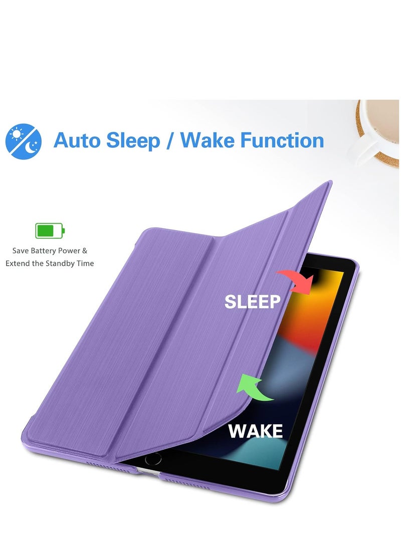 Procases iPad 10.2 Case Slim Tri fold Stand Smart Cover Purple - Image 3