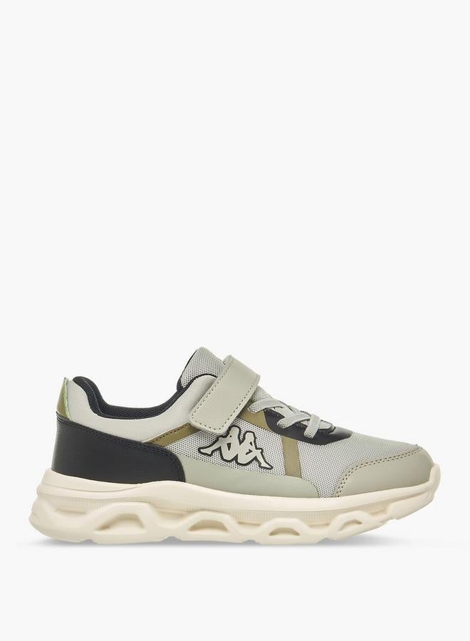Kappa Boys Logo Print Hook and Loop Sports Shoes - Image 3