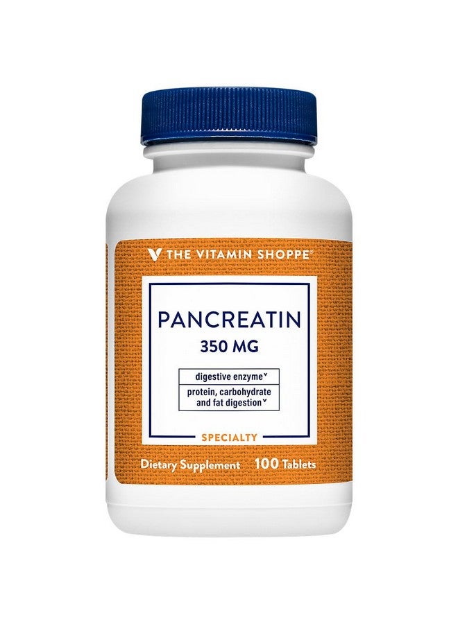 The Vitamin Shoppe Pancreatin 500MG, Natural Digestive Enzyme Supplement, Supports Digestion of Fats, Protein, Carbohydrates (100 Tablets) - Image 2