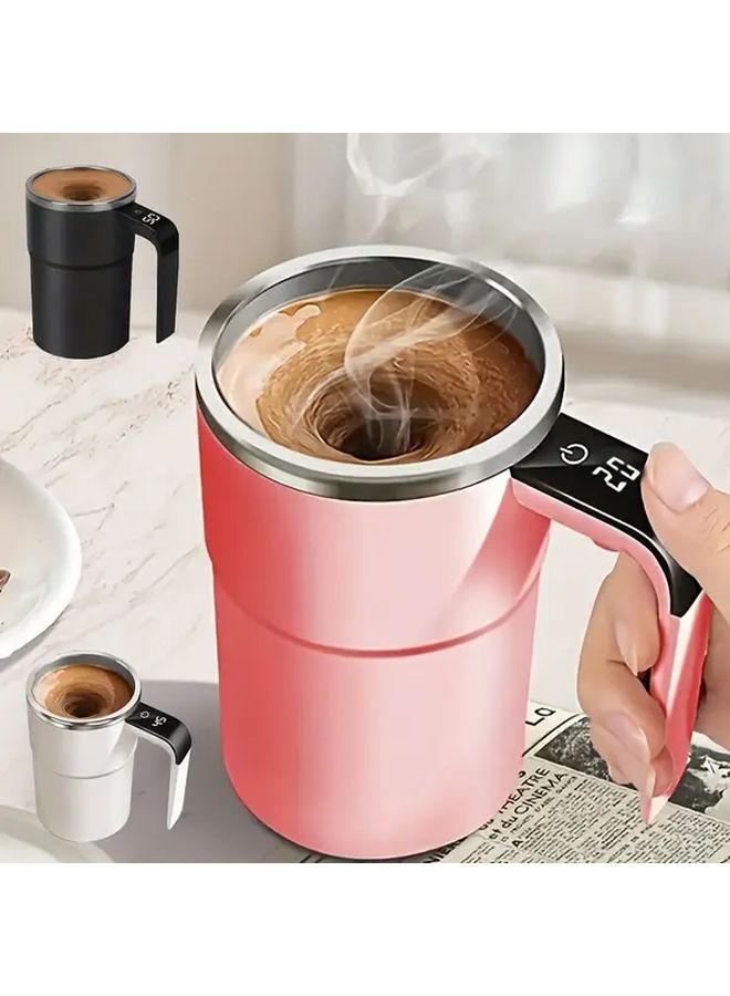 Automatic Stirring Coffee Cup Black With LED Temperature Display Magnetic Mug Rechargeable Mixer Portable For Home Office Use Ideal Gift 3 Sizes Available - Image 1
