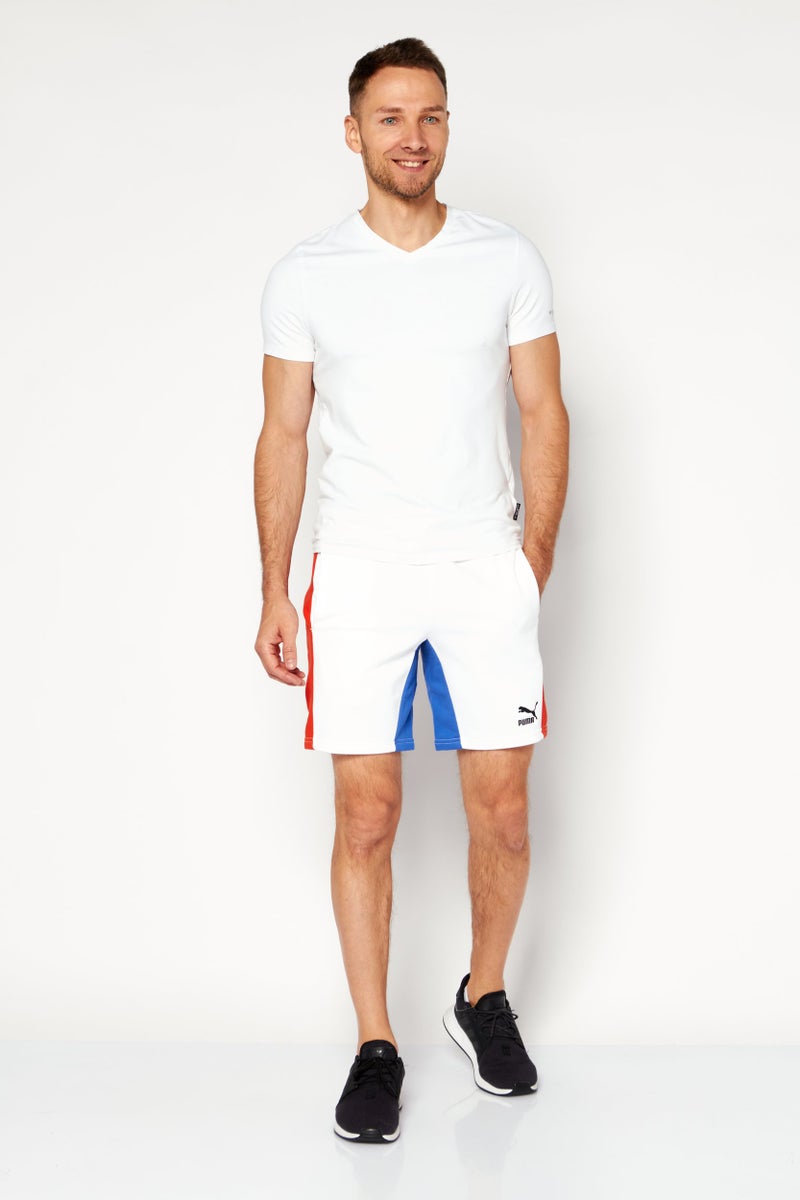 PUMA Men Sportswear Fit Drawstring Training Shorts, White  - Image 3