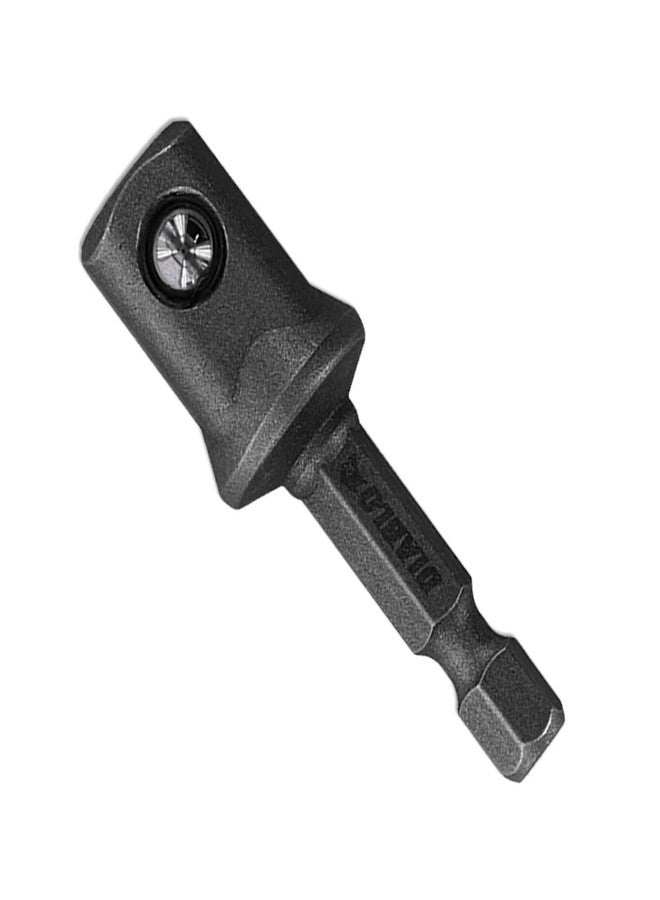 Diablo Square Socket Adapter for Drill and Impact Drivers - Ideal for Standard and Deep Well Sockets, 2" Length, 1/4" Hex to 1/2" Square Adapter Size - DSA0500 - Image 1