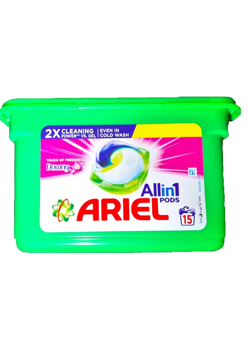 Ariel Allin 1 Liquid Detergent with Downy 15 Pods  - Image 4