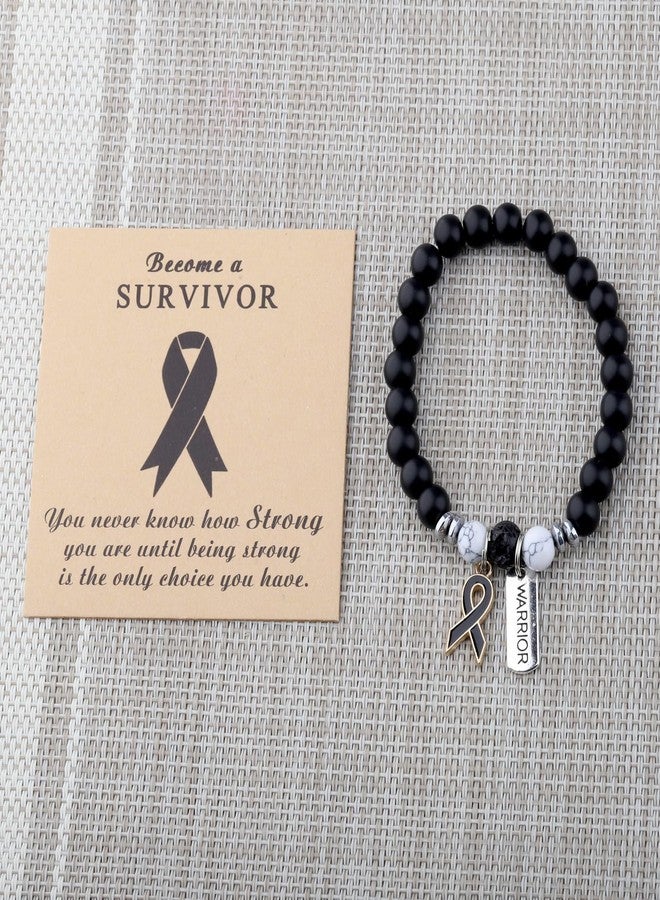Gzrlyf Melanoma Cancer Bracelet Skin Cancer Awareness Bracelet Survivor Support Jewelry Black Ribbon Gift (black Ribbonbracelet) - Image 5