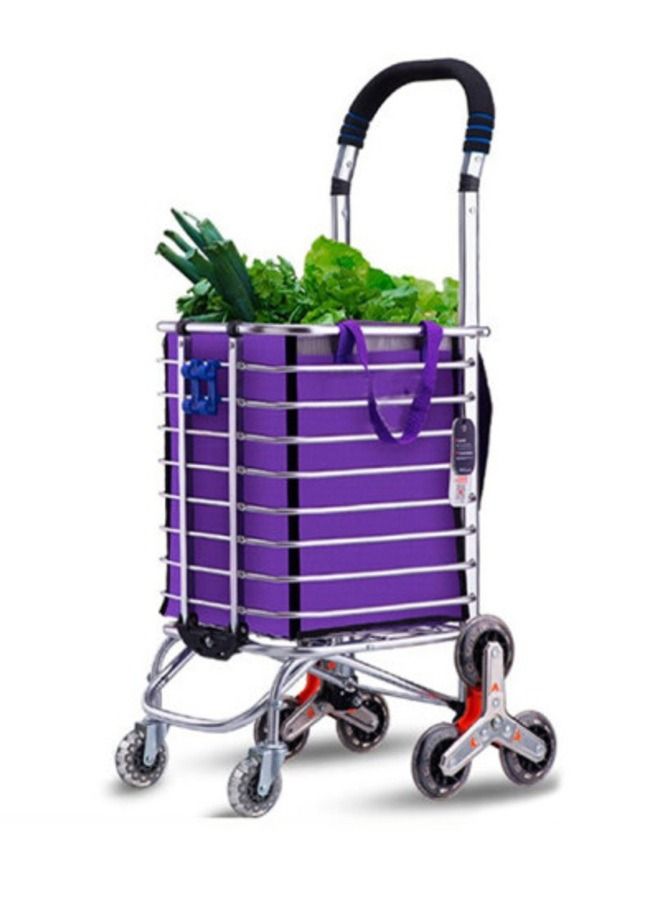 Crony CRONY 8 Wheels Dual Purpose Shopping Cart Wheels Dual Purpose Shopping Cart Lightweight Shopping Trolley Bag With Seat - Image 1
