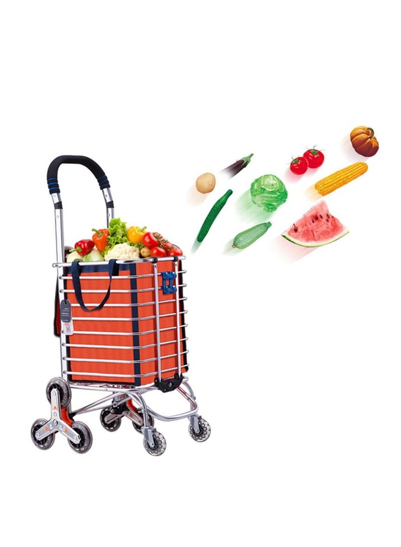 Crony CRONY 8 Wheels Dual Purpose Shopping Cart Wheels Dual Purpose Shopping Cart Lightweight Shopping Trolley Bag With Seat - Image 3