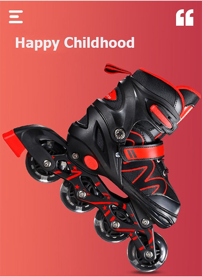Generic - Roller Skates for Girls and Boys Teens, Adjustable 4 Sizes(Youth to Adult) for Toddler Rollerskates with Light up Wheels, All 8 Wheels Light UP, for Indoor/Outdoor Skating - Image 1