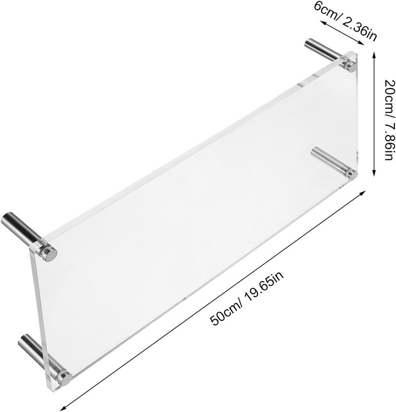 Slim Acrylic Computer Monitor Stand: Clear Computer Screen Stand Riser for Desk Laptop - Display Tabletop Riser Modern Office Accessories 50*20cm - Image 4