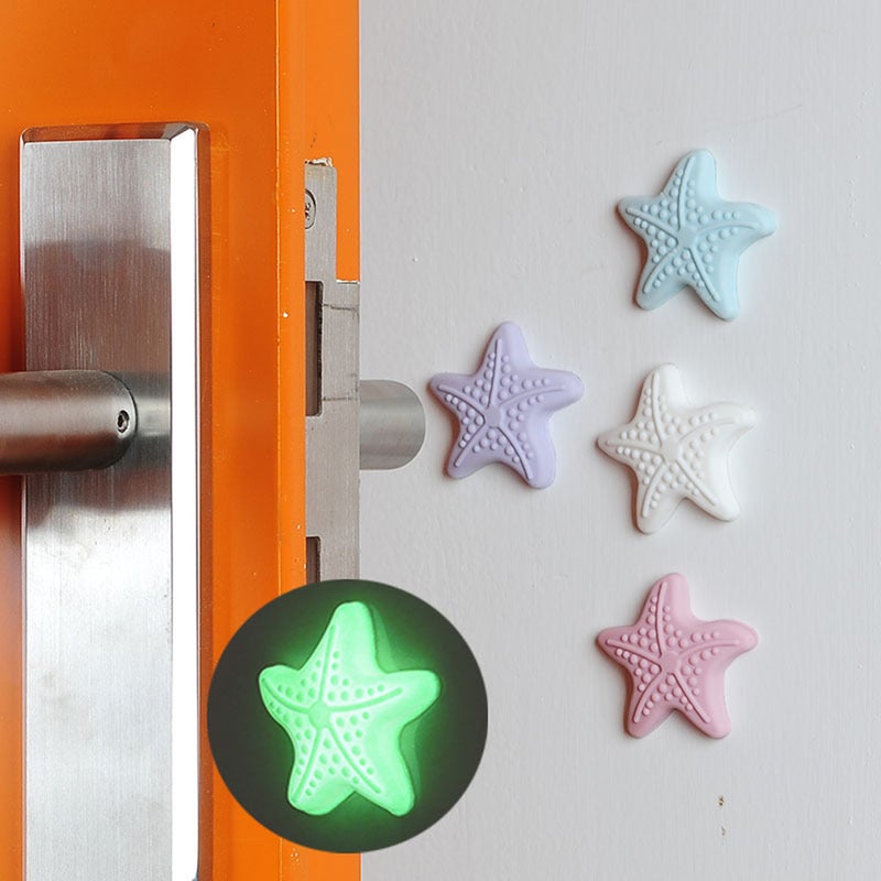 16 Pcs Door Back Crash Pads Lovely Star Shape Door Knob Wall Protectors Door Collision Pads ( White Each) - Image 3