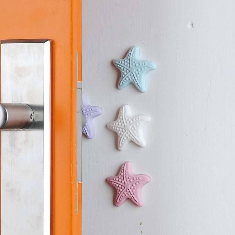 16 Pcs Door Back Crash Pads Lovely Star Shape Door Knob Wall Protectors Door Collision Pads ( White Each) - Image 5
