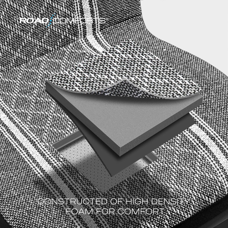 Road Comforts Baja Blanket Seat Covers Gray Diamond Bucket Seat Covers Low Back - Jacquard Fabric, Airbag Compatible, Universal Fit for Cars, Trucks, SUVs, and Vans - Image 5