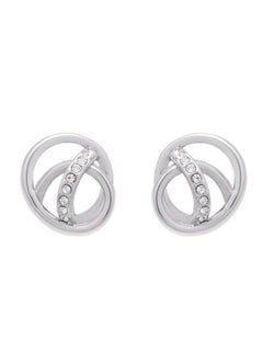 Karen Millen Crystal Ribbon Stud Earrings  - Image 1