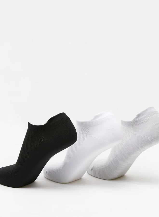 Dash  Women's Textured Ankle Length Sports Socks - Set of 3 for Women | Best Price UAE