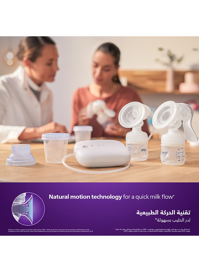 Philips Avent Single Electric Breast Pump Rechargeable, 3 Pin | No.1 Brand Recommended by Moms Worldwide | Natural Motion Technology For Quicker Milk Flow - Image 2