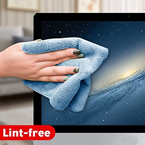 Four Season Microfiber Cleaning ClothsPack of 3 Blue Highly Absorbent lint Free,Streak Free,Reusable,Durable Absorbent Cleaning Cloth for Windows Cars Mirrors Pack of 3 - Image 4