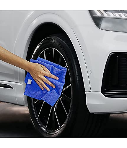 Four Season Microfiber Cleaning ClothsPack of 3 Blue Highly Absorbent lint Free,Streak Free,Reusable,Durable Absorbent Cleaning Cloth for Windows Cars Mirrors Pack of 3 - Image 5