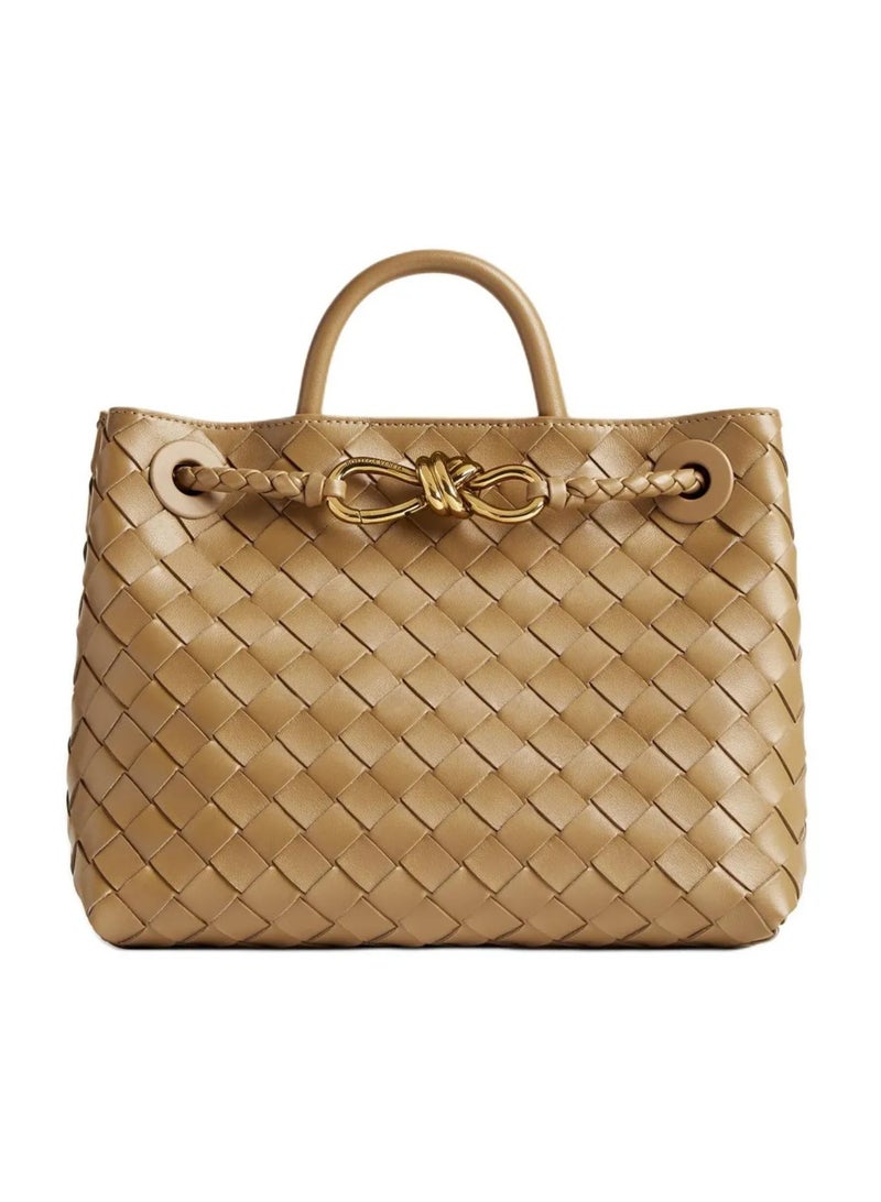 BOTTEGA VENETA Andiamo Top handle bag leather bag with signature knot detail and sliding cross-body strap. - Image 1