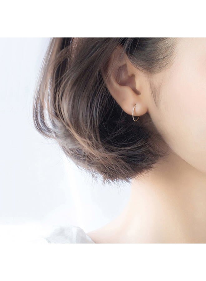 EPIRORA Silver Hoop Earrings- Cartilage Endless Small Hoop Earrings Set for Women Men, 3 Pairs of Hypoallergenic 925 Sterling Silver Tragus Earrings Nose Lip Rings (3 Pairs(8mm*3)) - Image 4