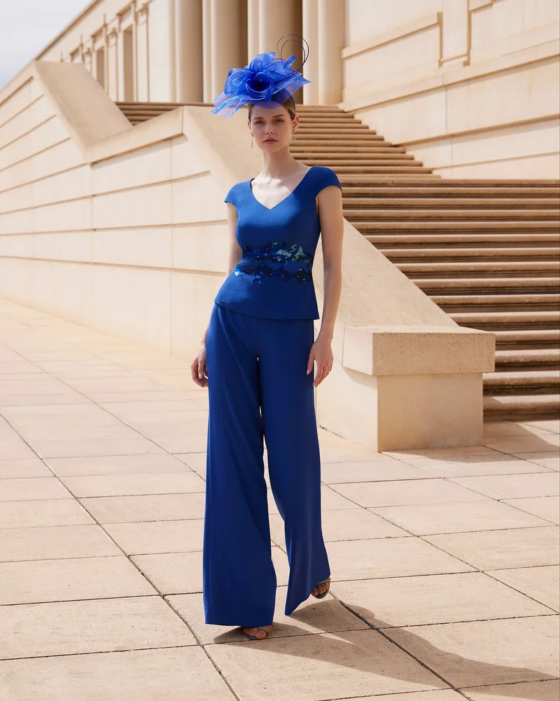 Rosa Clara Couture Club Chiffon Long Cocktail Dress