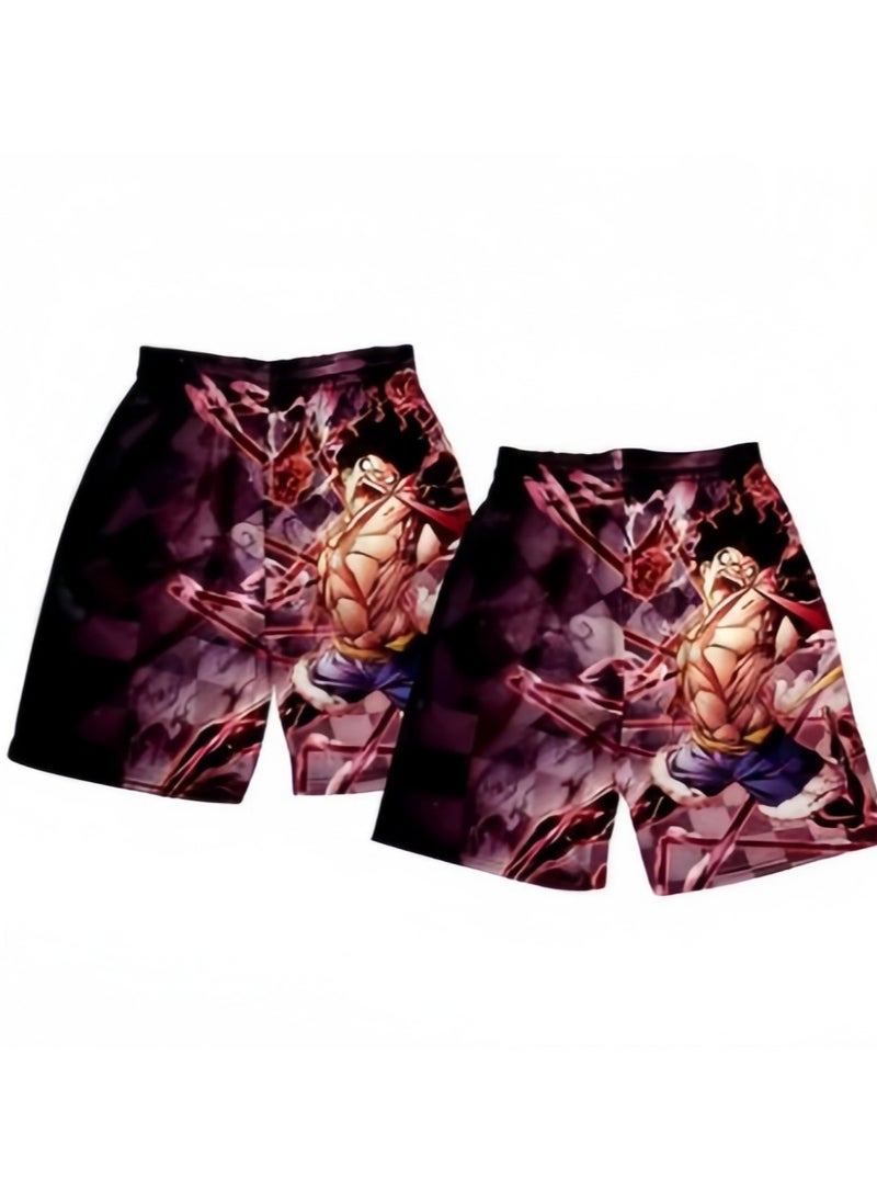 KUYING Summer One Piece Loose Home Five Guarter Shorts  - Image 1