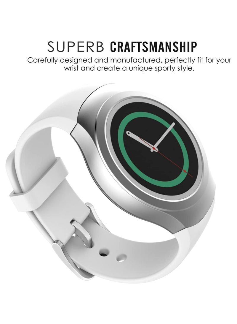 1PCS Silicone Watch Band Strap For Samsung Galaxy Gear S2 SM-R720 SM-R730 Fits 5.11-8.66 Inch Wrist Soft Comfortable Sporty Durable Tuck Closure Replacement Strap  - Image 5
