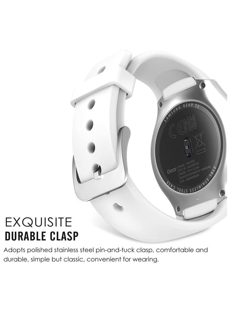 1PCS Silicone Watch Band Strap For Samsung Galaxy Gear S2 SM-R720 SM-R730 Fits 5.11-8.66 Inch Wrist Soft Comfortable Sporty Durable Tuck Closure Replacement Strap  - Image 4